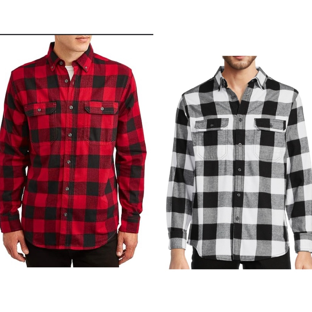 George | 2 Men’s Long Sleeve Button Down Shirts | Size Large